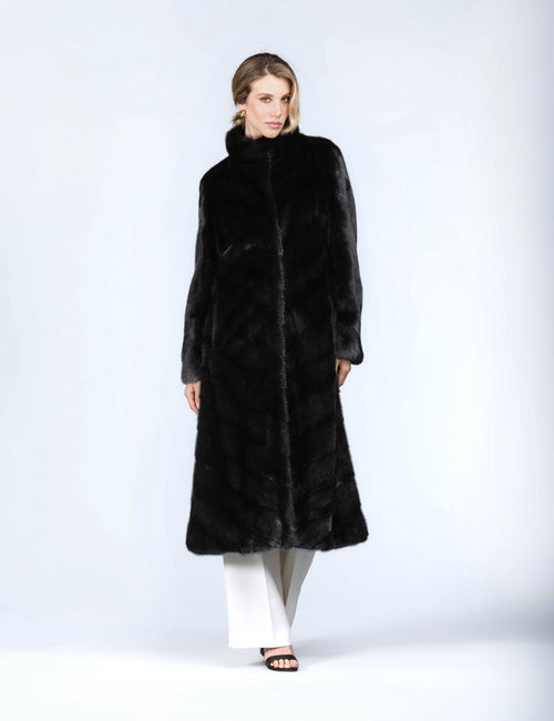 Cappotto lungo in visone