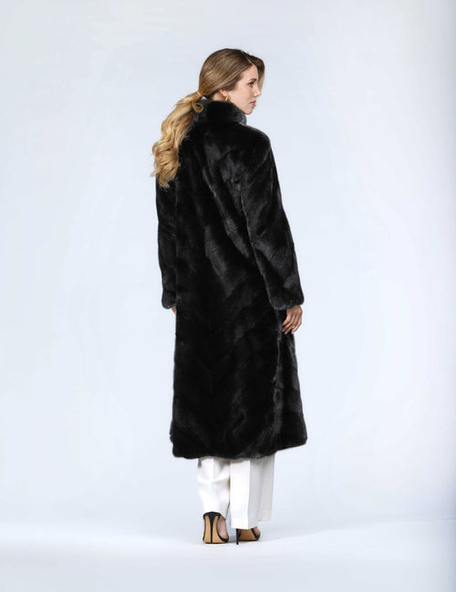 Cappotto lungo in visone