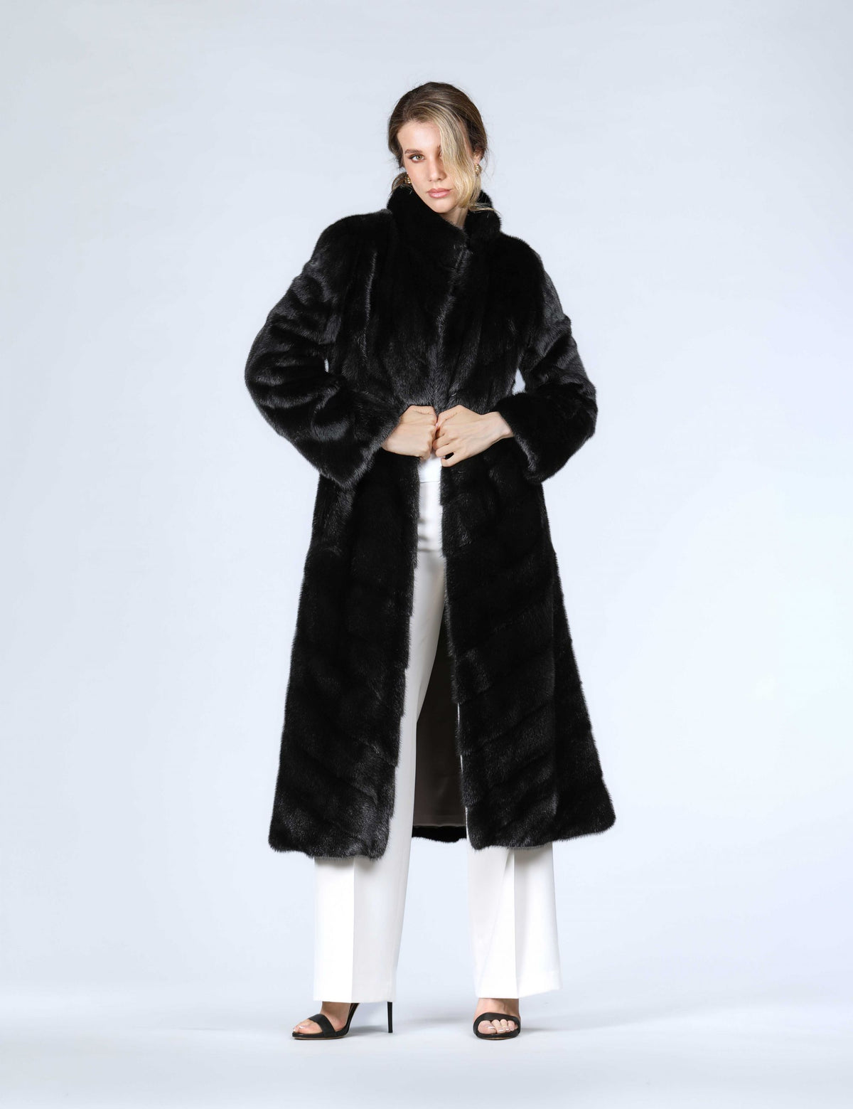 Cappotto lungo in visone