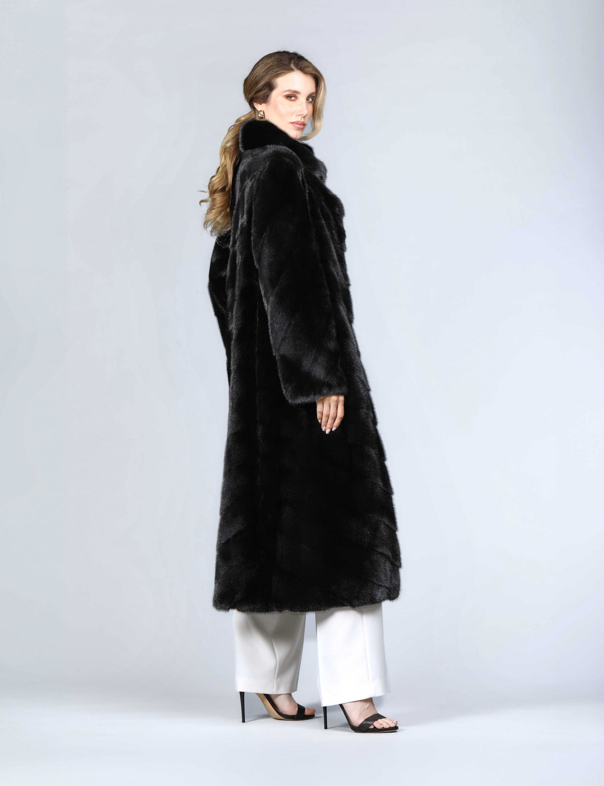 Cappotto lungo in visone