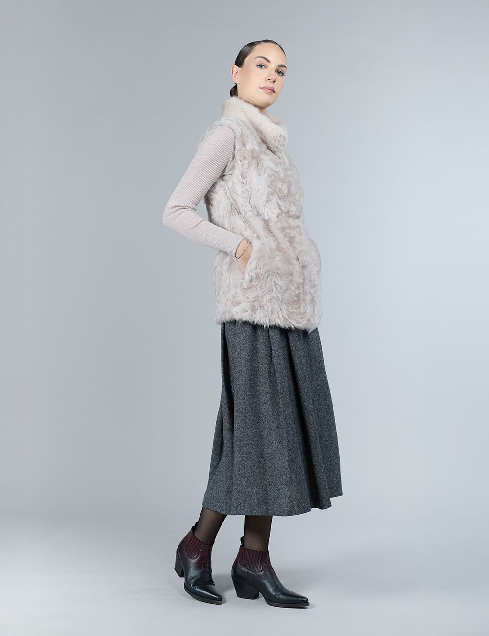 Gilet en peau d'agneau