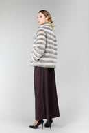 Rex jacket, with high collar, violet, 65 cm.