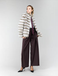Rex jacket, with high collar, violet, 65 cm.