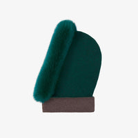 Balaclava cashmere e volpe verde