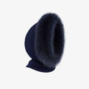 Balaclava cashmere e volpe blu