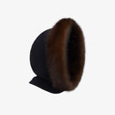 Balaclava cashmere e zibellino nero