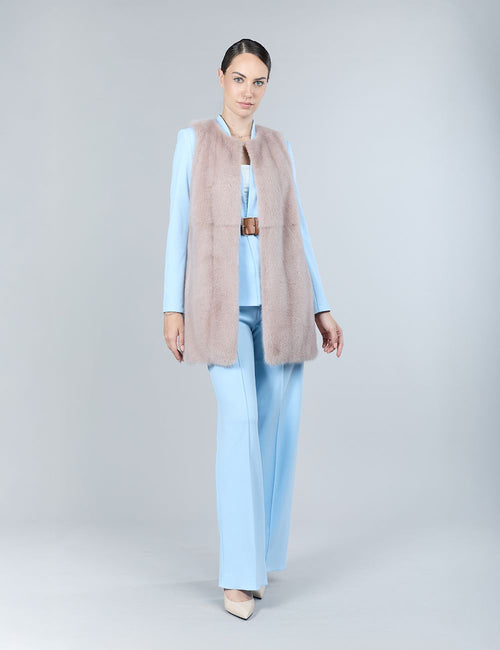 Gilet in visone