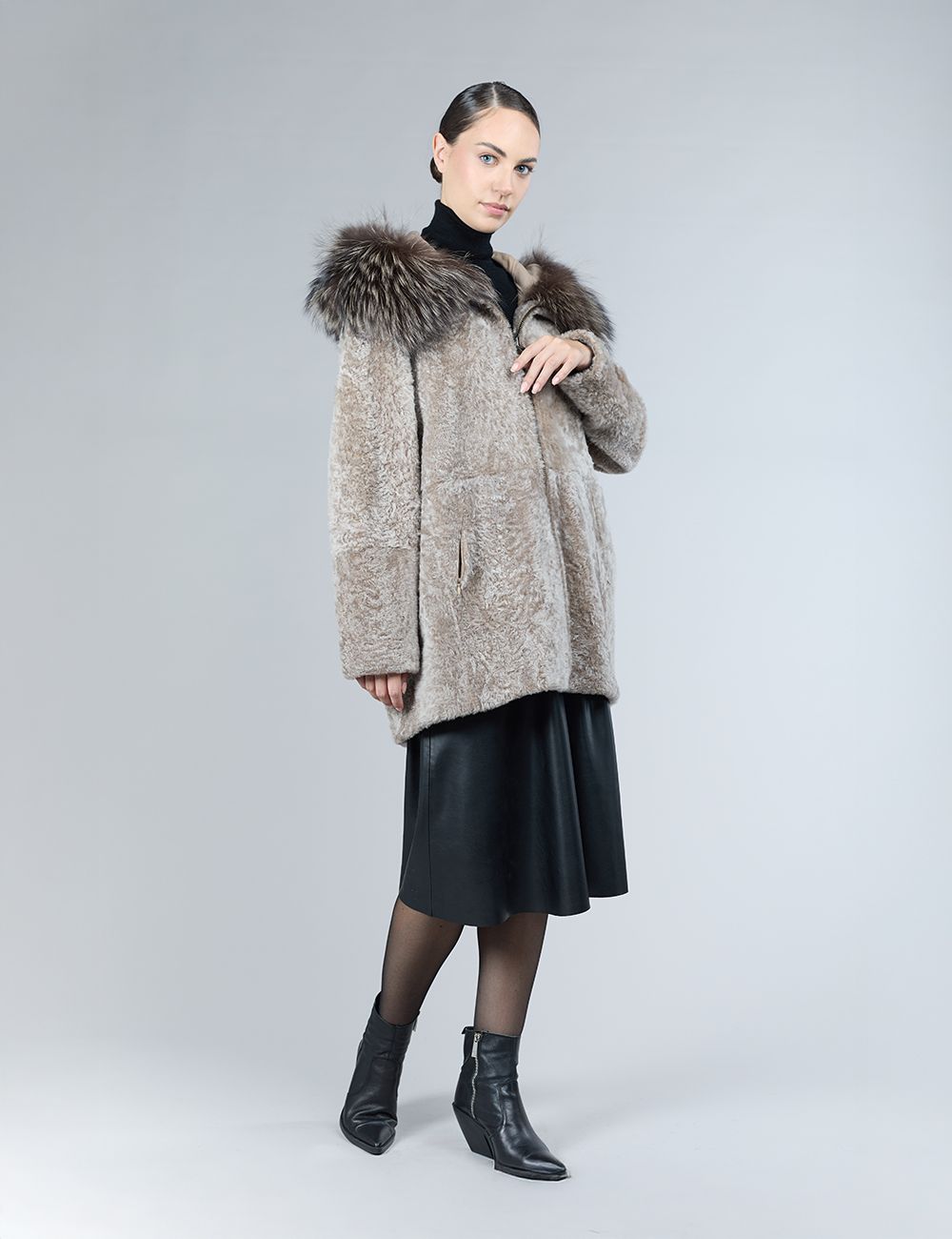 Cappotto reversibile in montone