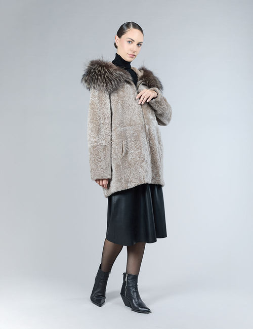 Cappotto reversibile in montone