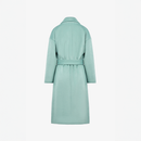 Cappotto in lana lungo con cintura, colore menta, 110 cm