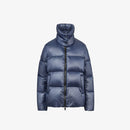 Piumino con collo alto blu 70 cm