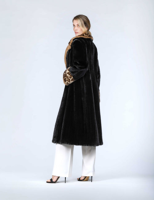 Cappotto lungo in visone