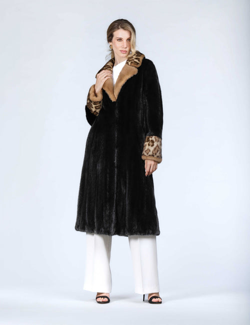 Cappotto lungo in visone