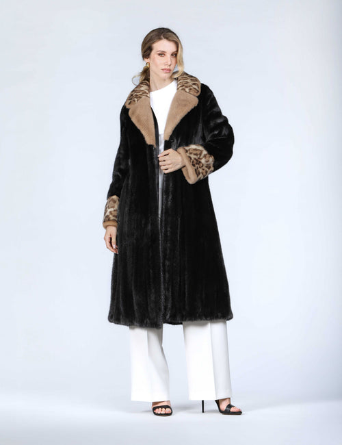 Cappotto lungo in visone