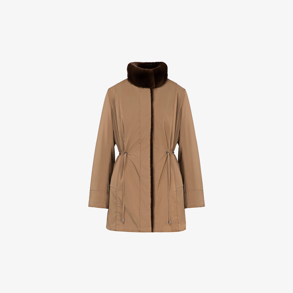 Giacca in rex reversibile marrone 80 cm