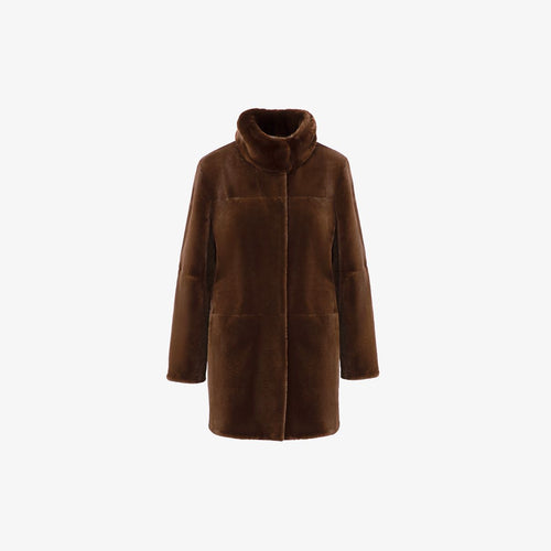 Giacca in rex reversibile marrone 80 cm