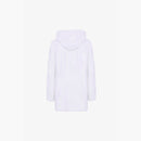 Veste en rex réversible avec capuche blanche de 80 cm