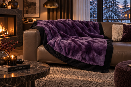 Coperta in rex rabbit