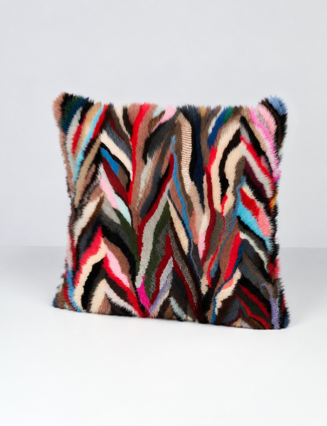 Cuscino in visone patchwork