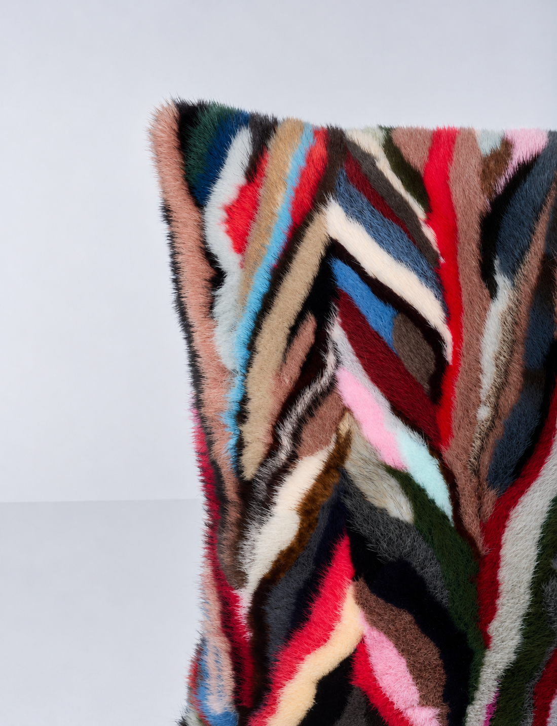 Cuscino in visone patchwork