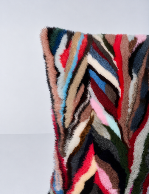Cuscino in visone patchwork
