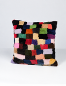 Cuscino in visone patchwork