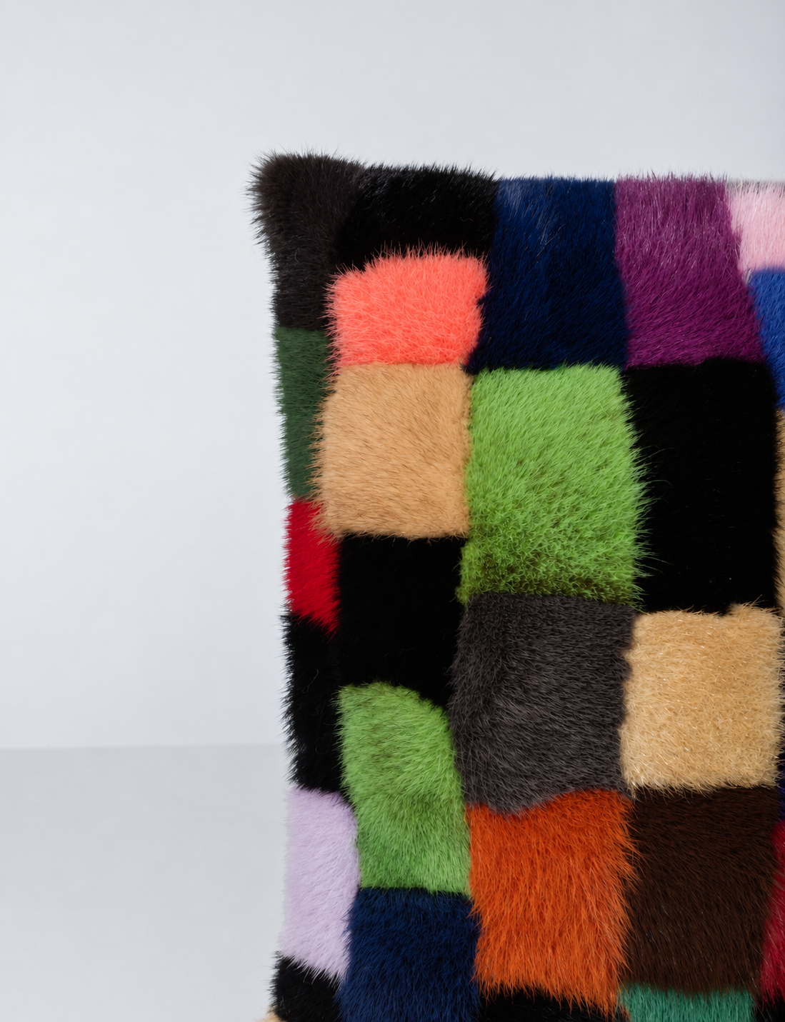 Cuscino in visone patchwork