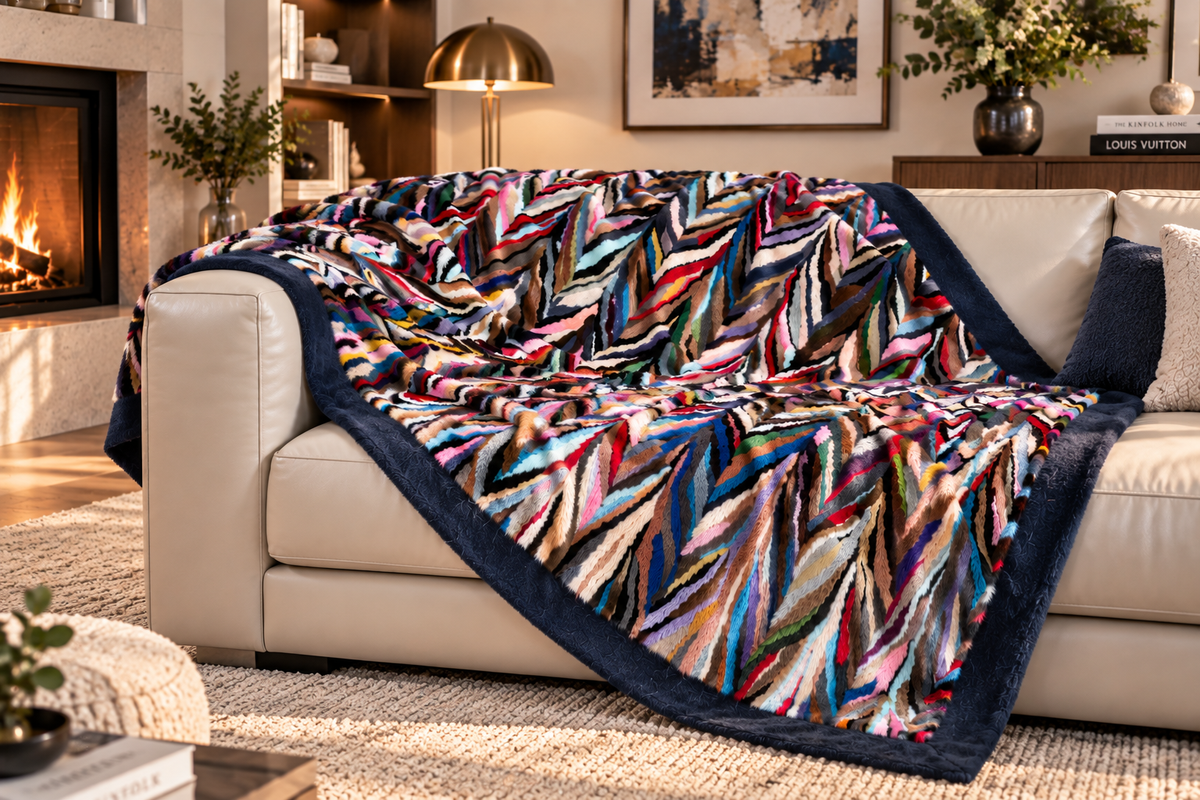Coperta in visone