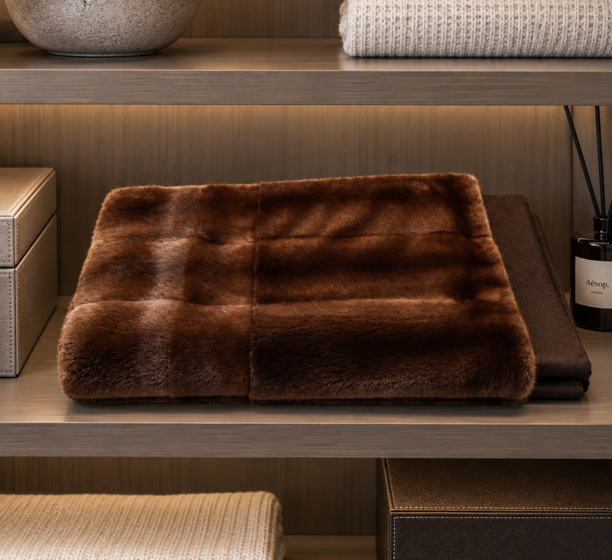 Coperta in visone