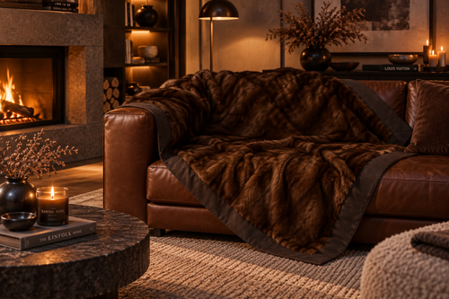 Coperta in visone