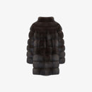 Knee-length dark brown sable coat, 85 cm.