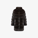 Knee-length dark brown sable coat, 85 cm.