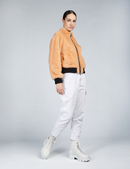 Bomber in visone  con chiusura a zip pesca 55cm