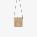 Sac fait à la main avec des micro cristaux beige