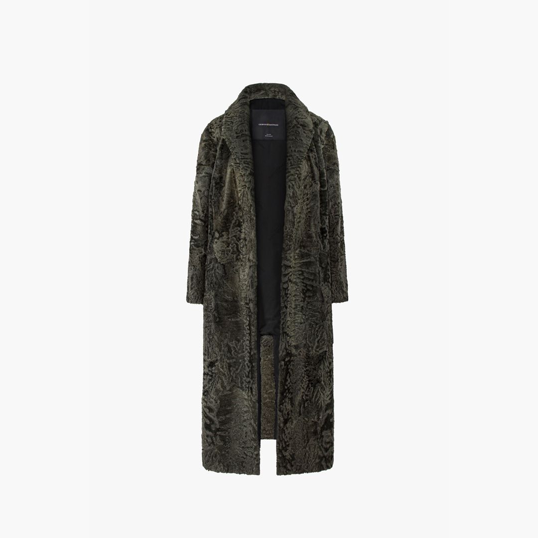 Cappotto in persiano lungo verde 125 cm