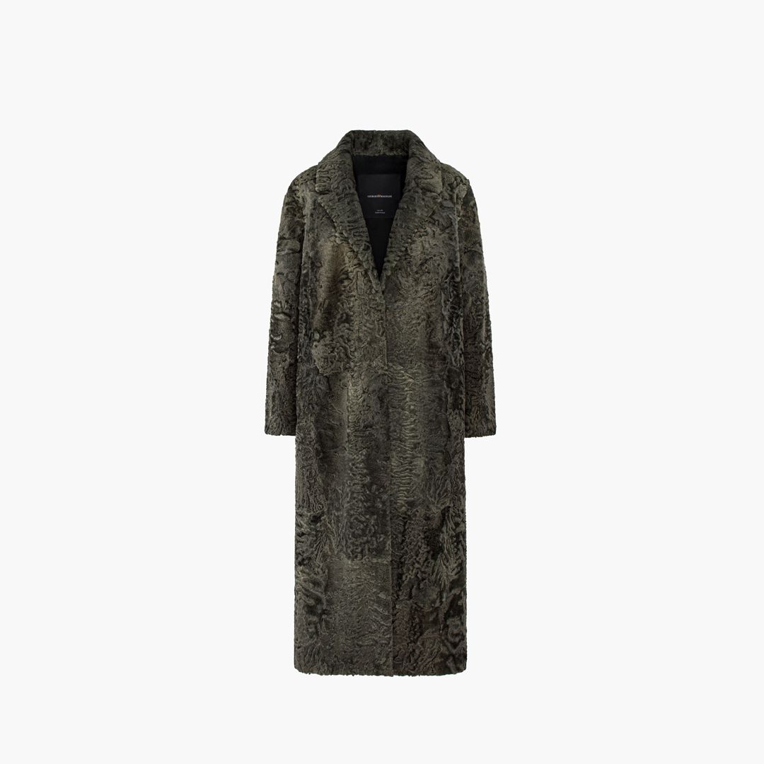 Cappotto in persiano lungo verde 125 cm