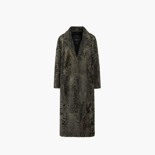 Cappotto in persiano lungo verde 125 cm