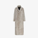Manteau en persan beige de 125cm