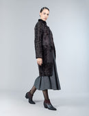 Reversible lamb skin coat