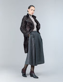 Reversible lamb skin coat