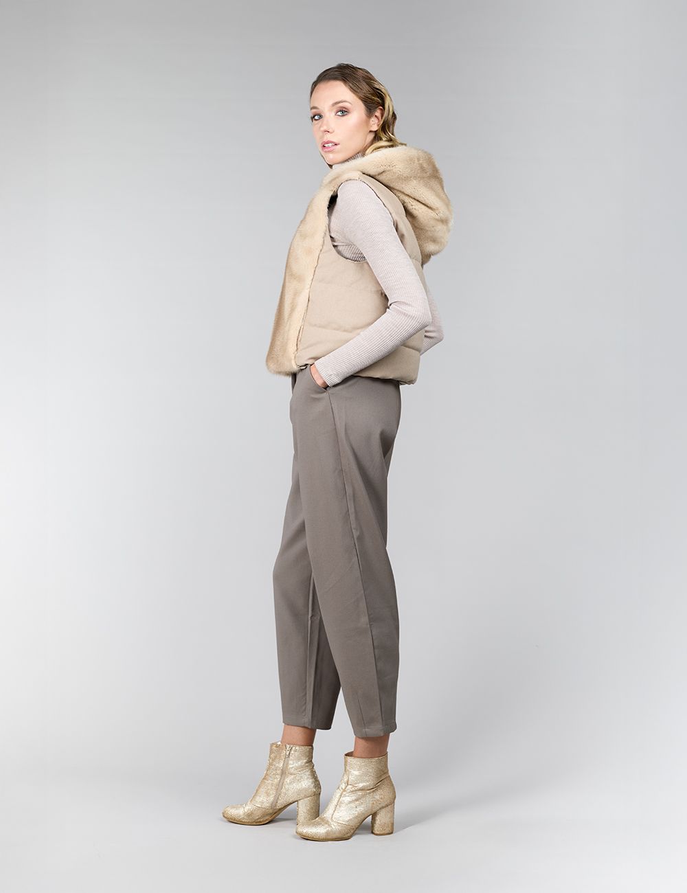 Gilet in visone