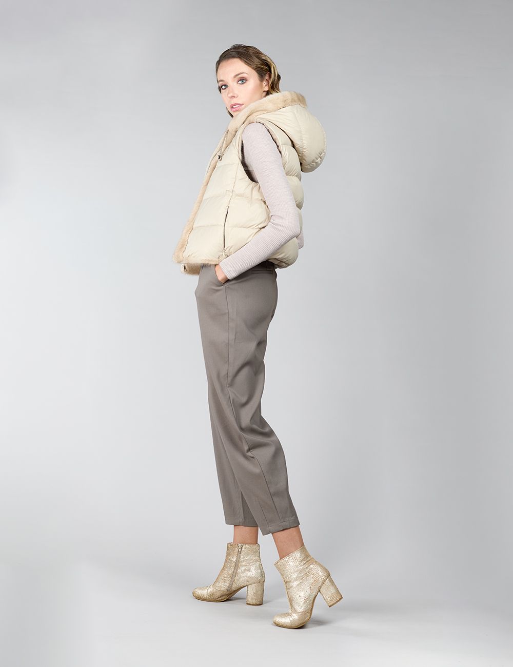 Gilet in visone