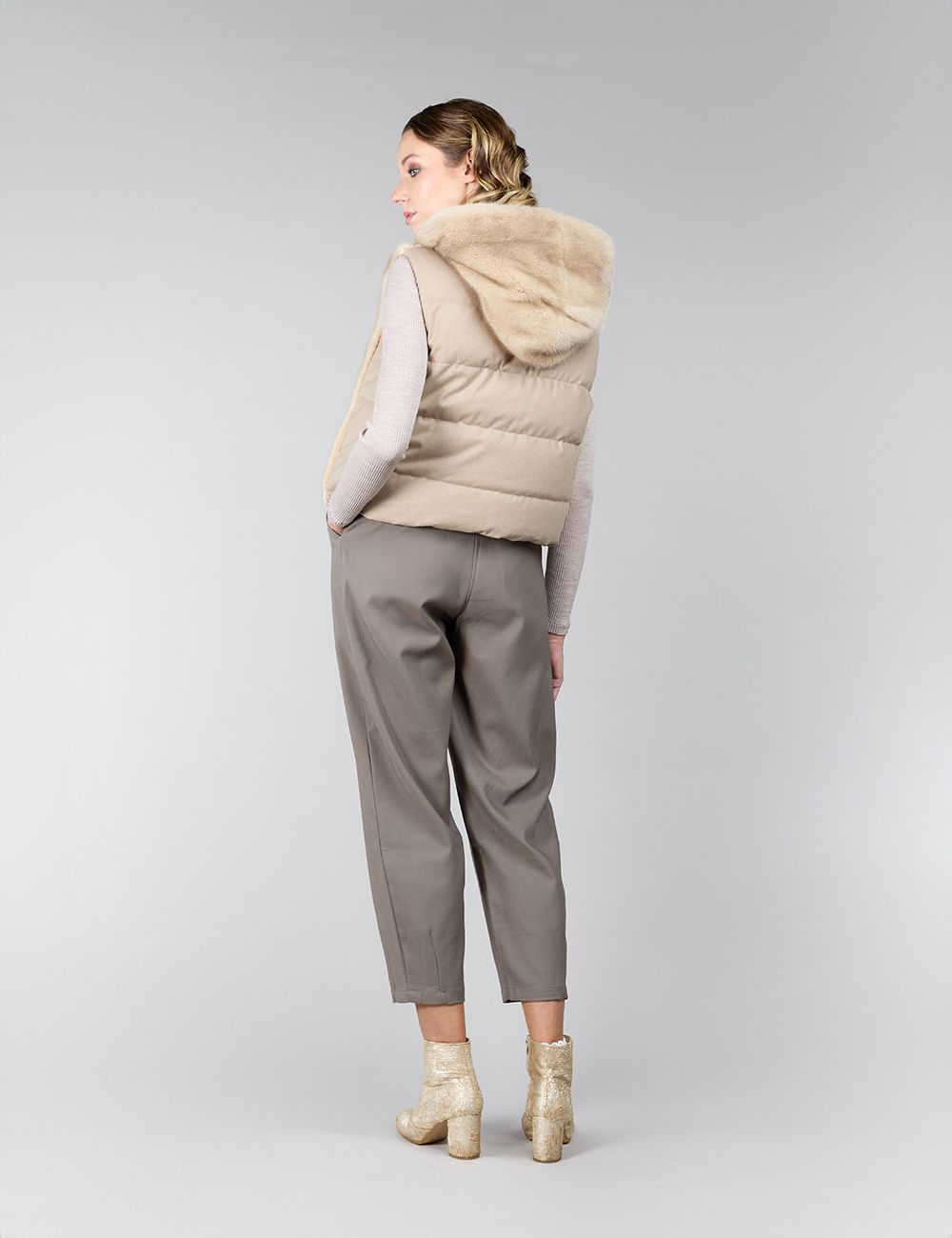 Gilet in visone