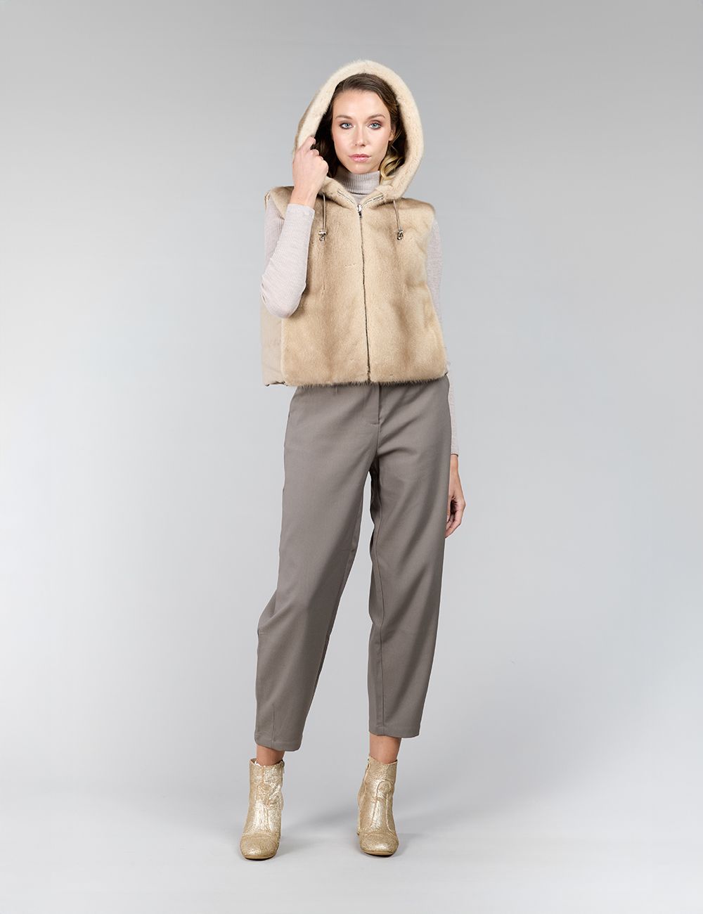Gilet in visone