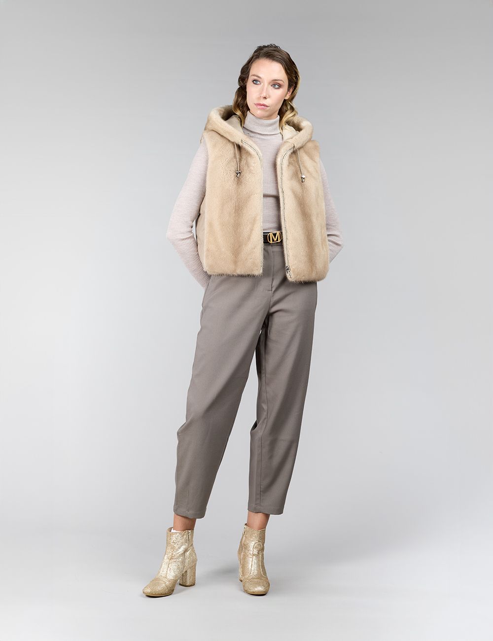 Gilet in visone
