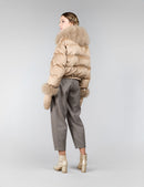Piumino in cashmere e seta