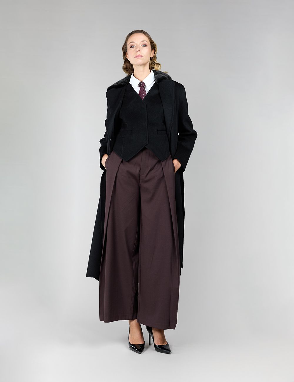 Wool and cashmere coat