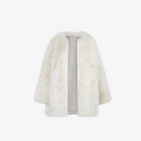Cappotto in volpe bianco 75 cm