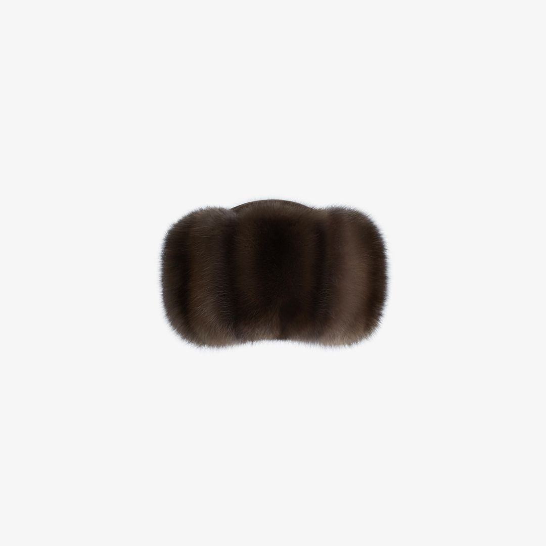 Colbacco in zibellino dark brown