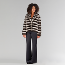 Short chinchilla jacket with natural 50 cm over collar